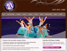 Tablet Screenshot of lincolnshireacademyofdance.com